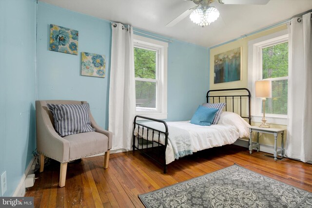 1768 Glen Cove Rd, Darlington, MD 21034 - bedroom with hardwood / wood-style flooring and ceiling fan