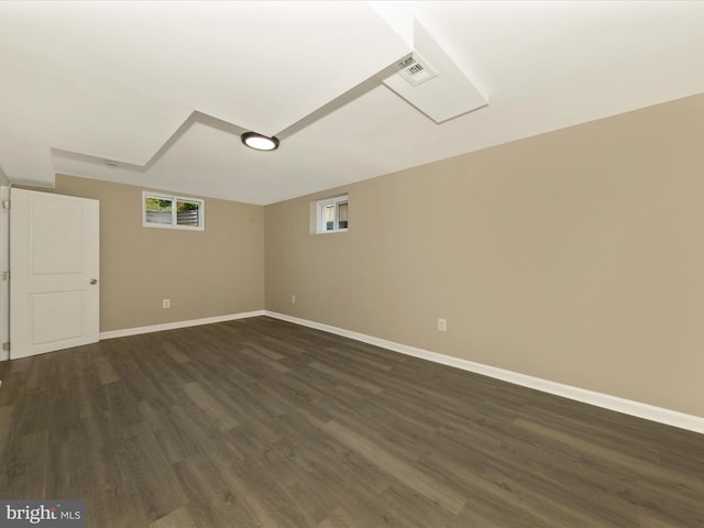 8709 Bradford Rd, Silver Spring, MD 20901 - spare room featuring baseboards and dark wood-style flooring