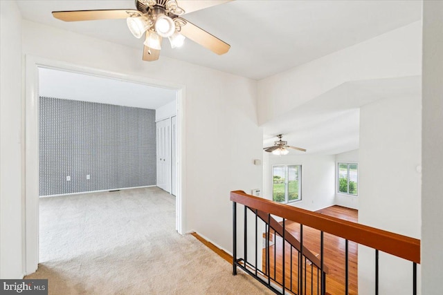 167 S Fox Rd, Sterling, VA 20164 - hallway with an upstairs landing, carpet, and baseboards