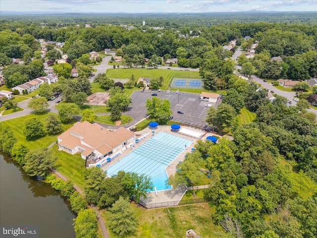 167 S Fox Rd, Sterling, VA 20164 - bird's eye view of a pool and a large body of water