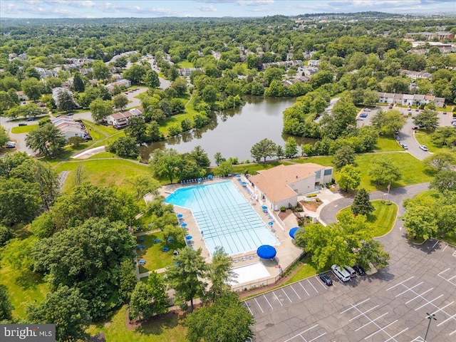 167 S Fox Rd, Sterling, VA 20164 - drone / aerial view of a nearby body of water and a pool area