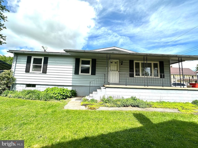 1609 Powell Ave, Hyde, PA 16843 - view of front of property with a porch and a front lawn