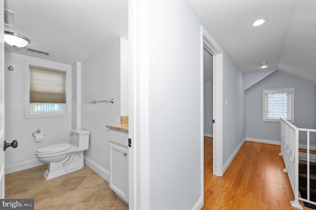 6 E Hamilton Ave, Silver Spring, MD 20901 - hallway featuring lofted ceiling, baseboards, and recessed lighting