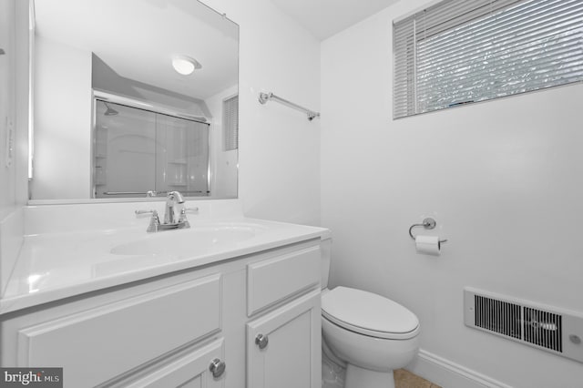 6 E Hamilton Ave, Silver Spring, MD 20901 - full bathroom with toilet, vanity, and a shower with shower door