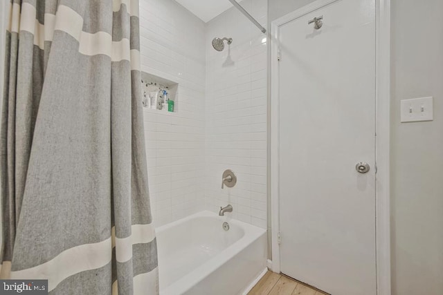 11008 Madison St, Kensington, MD 20895 - bathroom with shower / bath combo and wood finished floors