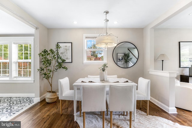 10510 Vincent Rd, White Marsh, MD 21162 - dining space with wood finished floors and recessed lighting