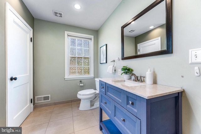 10510 Vincent Rd, White Marsh, MD 21162 - bathroom with vanity, tile patterned flooring, and recessed lighting