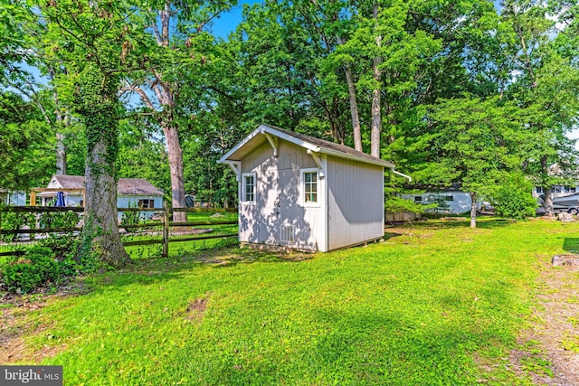 10510 Vincent Rd, White Marsh, MD 21162 - view of yard with a storage shed and view of scattered trees
