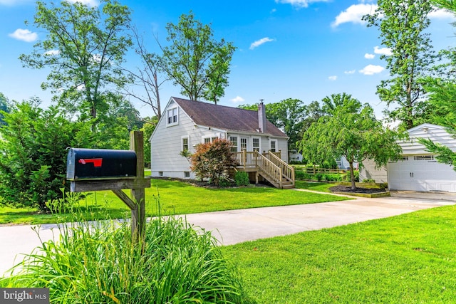 10510 Vincent Rd, White Marsh, MD 21162 - view of front facade featuring a front lawn and stairway