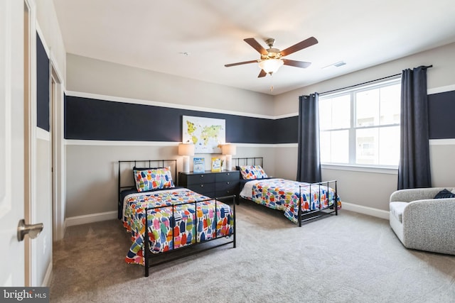 406-203 Bold Ruler Ct, Havre De Grace, MD 21078 - bedroom with carpet flooring, baseboards, and ceiling fan