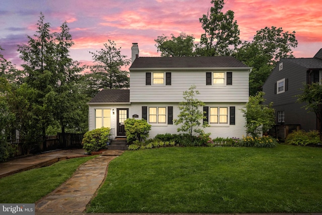 3311 Cameron Mills Rd, Alexandria, VA 22302 - colonial inspired home featuring a chimney