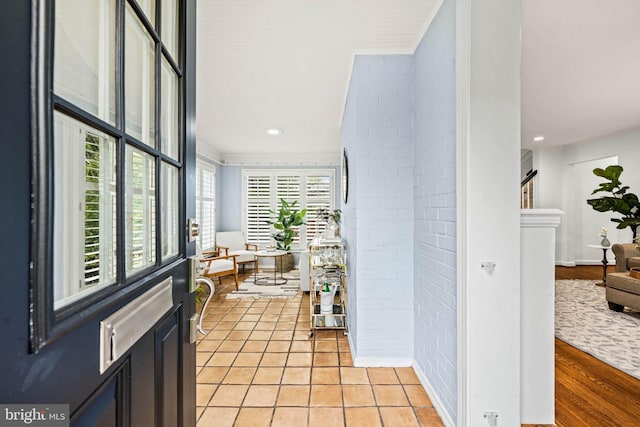 3311 Cameron Mills Rd, Alexandria, VA 22302 - entryway featuring baseboards and recessed lighting