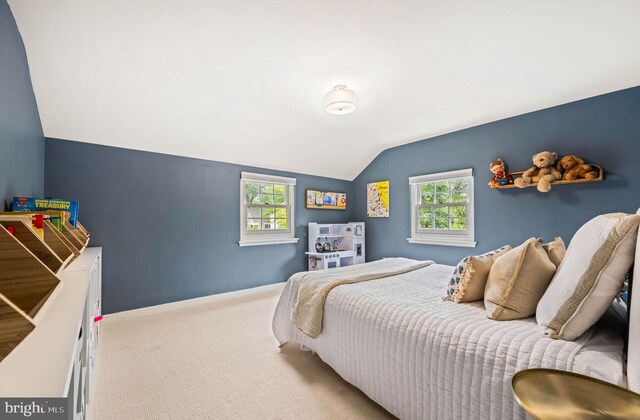 3311 Cameron Mills Rd, Alexandria, VA 22302 - carpeted bedroom with vaulted ceiling