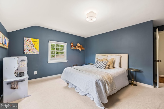 3311 Cameron Mills Rd, Alexandria, VA 22302 - carpeted bedroom featuring vaulted ceiling and baseboards
