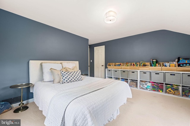 3311 Cameron Mills Rd, Alexandria, VA 22302 - bedroom featuring carpet flooring and vaulted ceiling