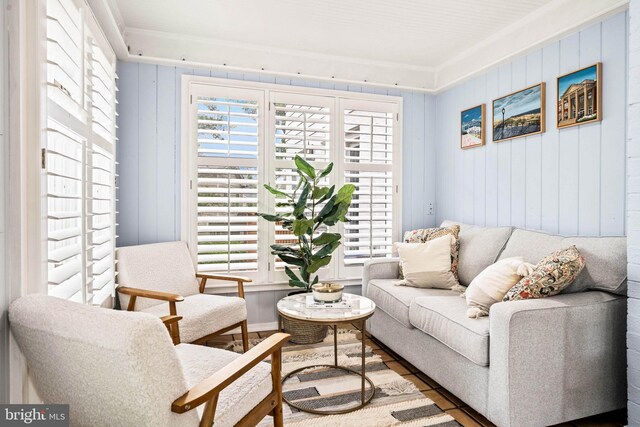 3311 Cameron Mills Rd, Alexandria, VA 22302 - living area with healthy amount of natural light and ornamental molding