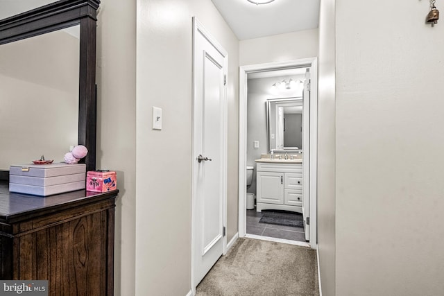 258 Tavistock, Cherry Hill, NJ 08034 - corridor with carpet floors and baseboards