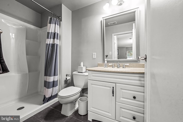 258 Tavistock, Cherry Hill, NJ 08034 - full bathroom featuring toilet, vanity, tile patterned flooring, and a shower with shower curtain