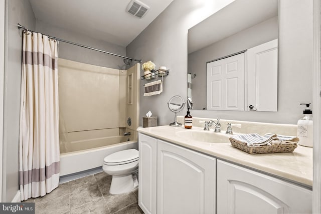 258 Tavistock, Cherry Hill, NJ 08034 - full bathroom with vanity, shower / bathtub combination with curtain, and toilet