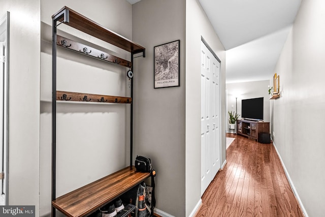 258 Tavistock, Cherry Hill, NJ 08034 - hallway with hardwood / wood-style floors and baseboards