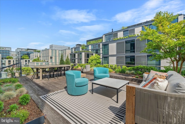 925 H St NW Unit 810, Washington, DC 20001 - wooden terrace with an outdoor living space and outdoor dining space