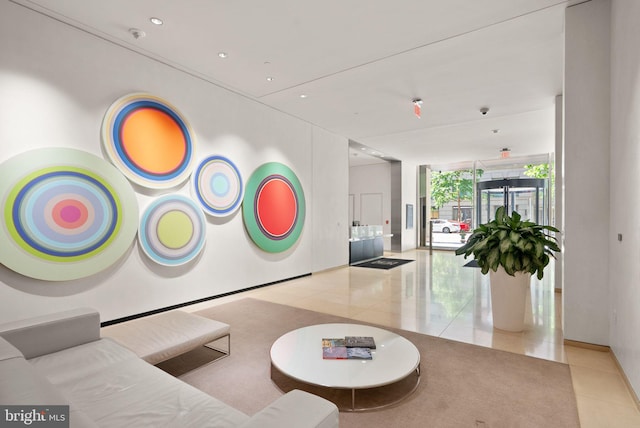 925 H St NW Unit 810, Washington, DC 20001 - building lobby with recessed lighting and a security system