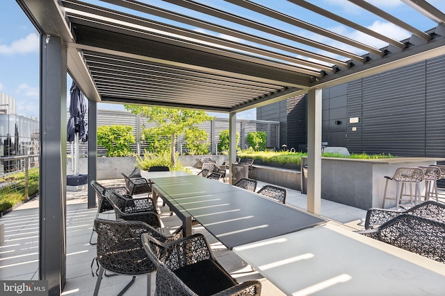 925 H St NW Unit 810, Washington, DC 20001 - view of patio featuring outdoor dining area and a pergola