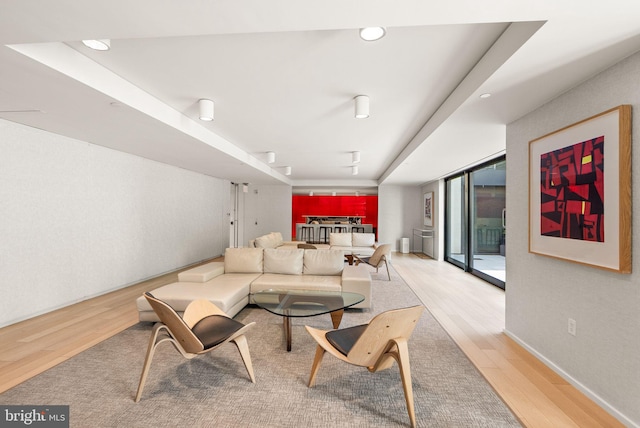 925 H St NW Unit 810, Washington, DC 20001 - living area with light wood-style flooring and recessed lighting