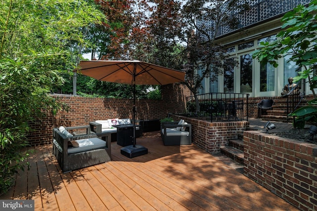 1914 35th St NW, Washington, DC 20007 - deck with outdoor lounge area