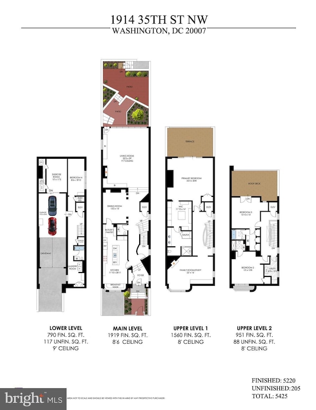 1914 35th St NW, Washington, DC 20007 - view of floor plan / room layout