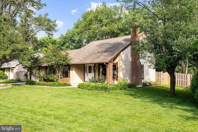 4431 Flintstone Rd, Alexandria, VA 22306 - view of front of property with brick siding and a chimney