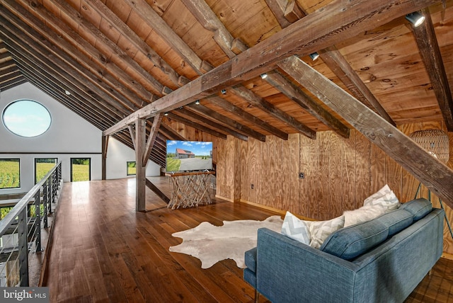 820 Spring Hill Rd, Riegelsville, PA 18077 - unfurnished room featuring wood ceiling and hardwood / wood-style flooring