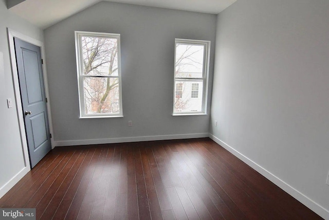 1337 N Franklin St, Philadelphia, PA 19122 - unfurnished bedroom featuring dark wood-style floors, baseboards, and lofted ceiling
