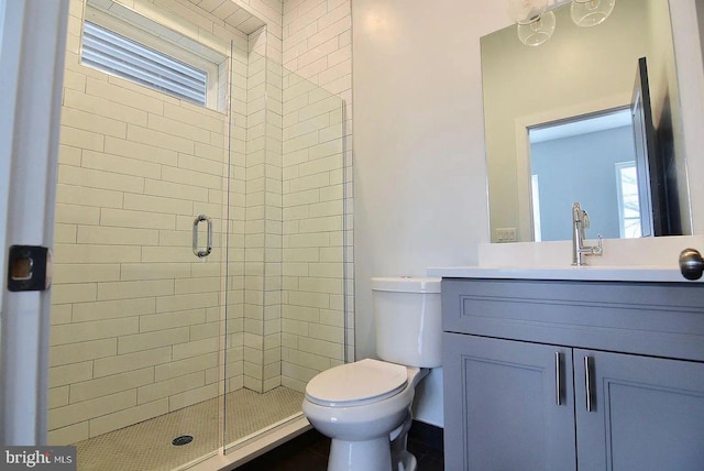 1337 N Franklin St, Philadelphia, PA 19122 - bathroom with toilet, a stall shower, and vanity