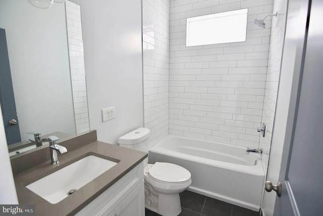 1337 N Franklin St, Philadelphia, PA 19122 - full bathroom with vanity, toilet, shower / tub combination, and tile patterned flooring
