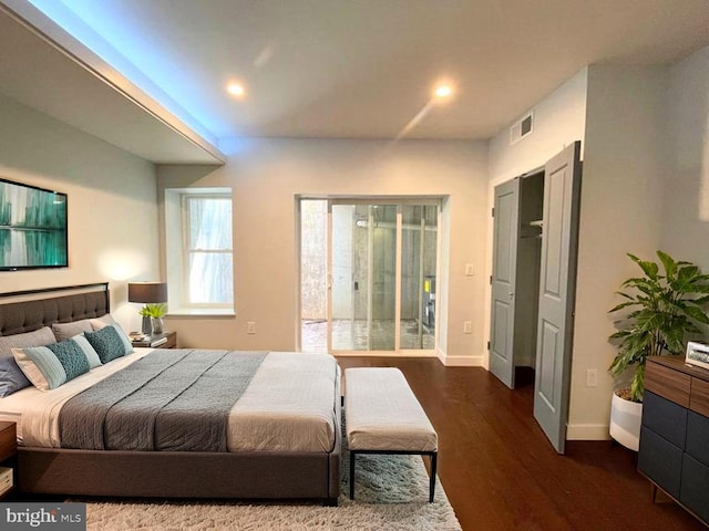 1337 N Franklin St, Philadelphia, PA 19122 - bedroom with dark wood-type flooring, baseboards, and recessed lighting
