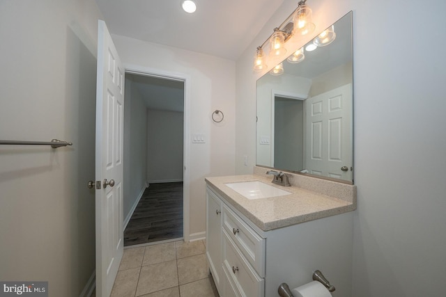1380 Putnam Blvd Unit 4, Wallingford, PA 19086 - bathroom featuring vanity, tile patterned flooring, and baseboards