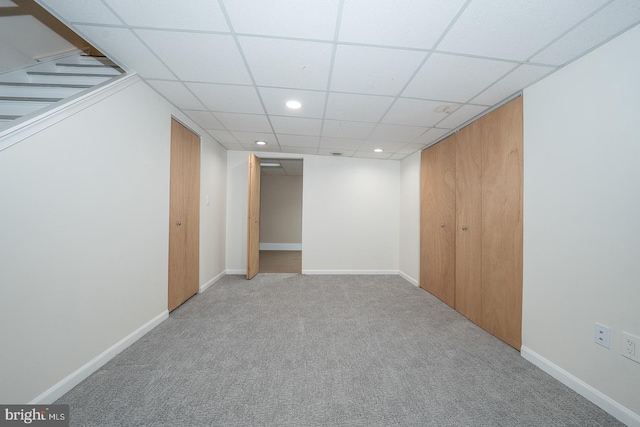1380 Putnam Blvd Unit 4, Wallingford, PA 19086 - finished basement featuring carpet, recessed lighting, a drop ceiling, and baseboards