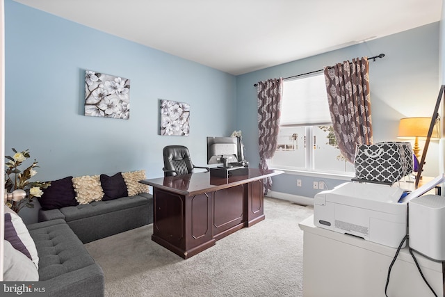318 Windsor Rd, Mullica Hill, NJ 08062 - office area featuring light carpet and baseboards