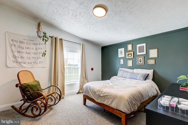 343 N Locust St, Myerstown, PA 17067 - carpeted bedroom featuring baseboards, ornamental molding, and a textured ceiling