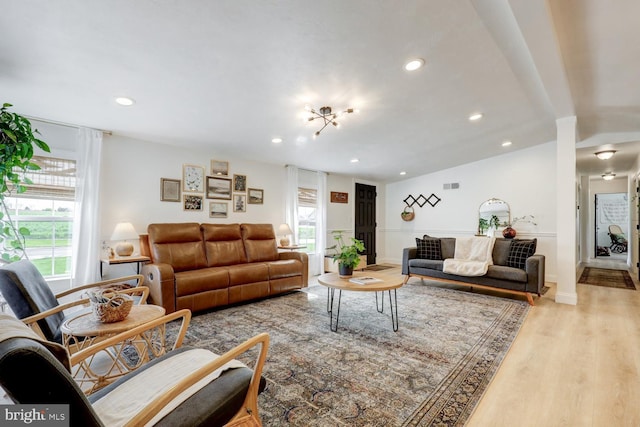 343 N Locust St, Myerstown, PA 17067 - living area with light wood-style floors and recessed lighting
