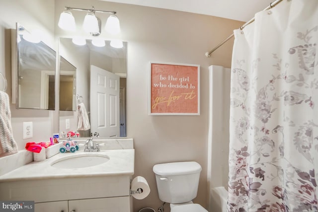 3627 Singleton Ter, Frederick, MD 21704 - bathroom with vanity, toilet, and shower / bath combination with curtain