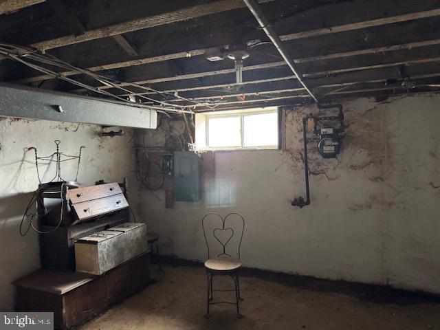 1232 S 11th St, Philadelphia, PA 19147 - below grade area with electric panel and gas meter