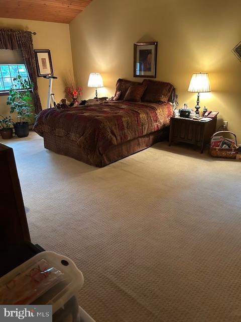 1469 Cathys Ln, North Wales, PA 19454 - carpeted bedroom featuring wood ceiling