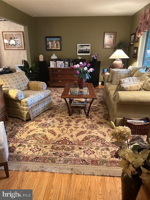 1469 Cathys Ln, North Wales, PA 19454 - living area featuring wood finished floors
