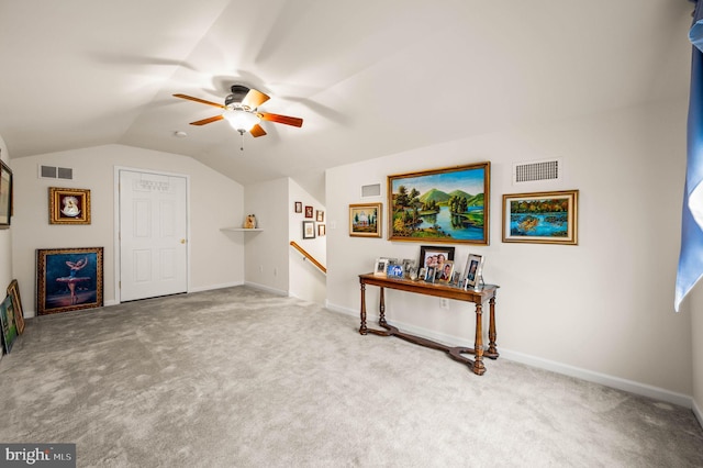 1541 Foresman Dr Unit 125, Pottstown, PA 19464 - additional living space featuring carpet floors, ceiling fan, lofted ceiling, and baseboards