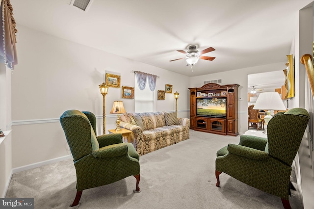 1541 Foresman Dr Unit 125, Pottstown, PA 19464 - living area with a ceiling fan and carpet floors