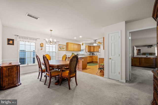 1541 Foresman Dr Unit 125, Pottstown, PA 19464 - dining space featuring light colored carpet, a chandelier, baseboards, and recessed lighting