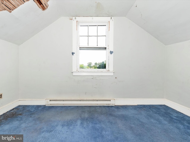 23419 Spire St, Clarksburg, MD 20871 - bonus room featuring vaulted ceiling, baseboard heating, carpet floors, and baseboards