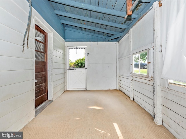 23419 Spire St, Clarksburg, MD 20871 - garage with wood walls and wood ceiling